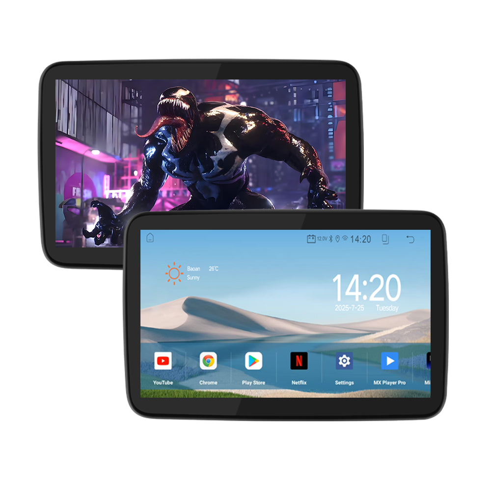 10.1 inch Android 10  Car Headrest Monitor,Touch Screen,Support Phone Mirror Link/HDMI in+Out/Bluetooth/USB/SD Headrest Video Player