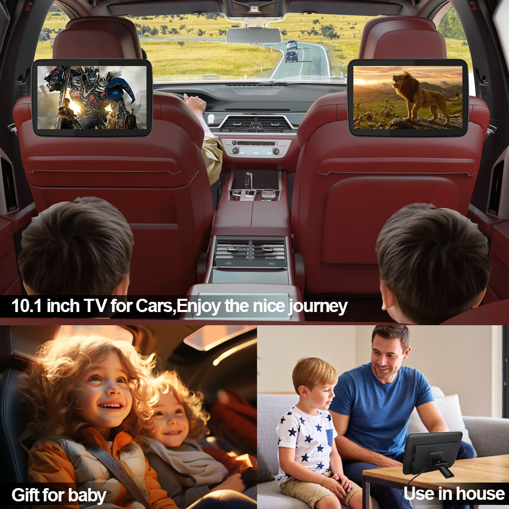 10.1 inch Android 10  Car Headrest Monitor,Touch Screen,Support Phone Mirror Link/HDMI in+Out/Bluetooth/USB/SD Headrest Video Player