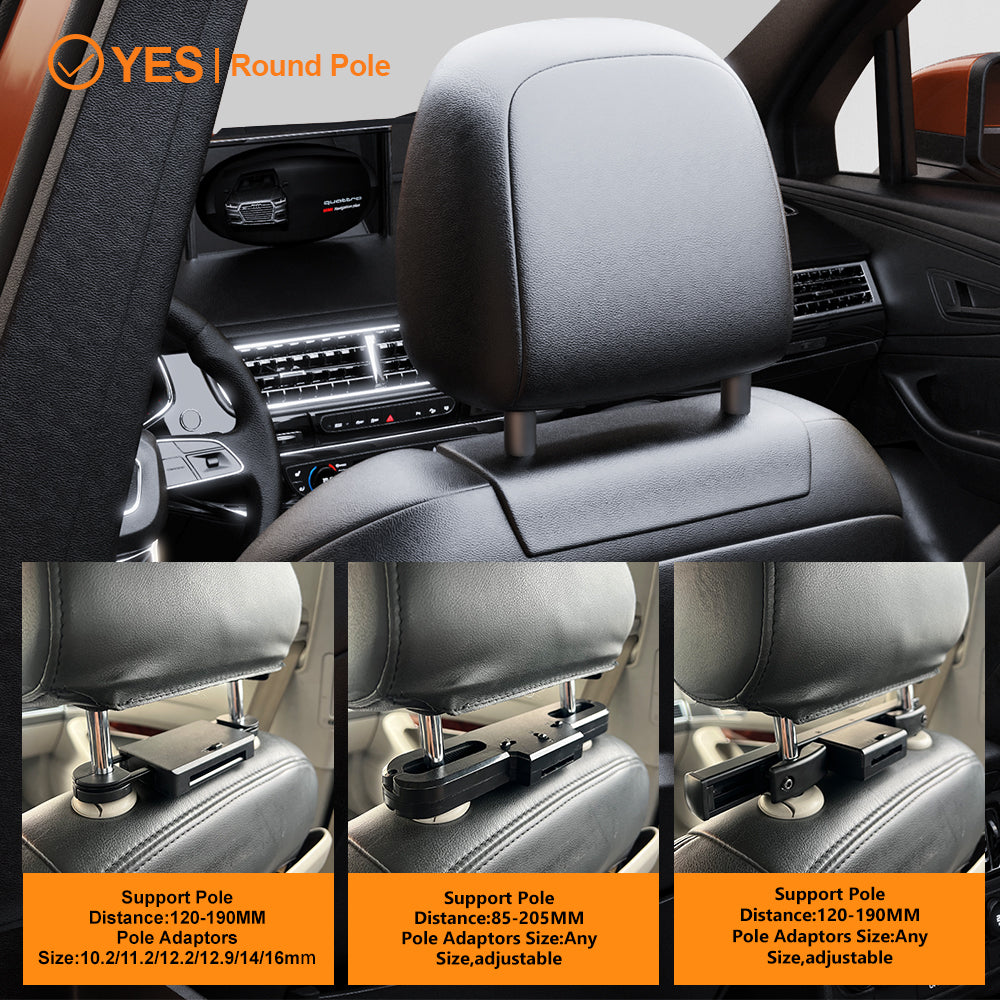 11.6inch 4K Portable Car TV Headrest Monitor Tablet for Cars Back seat,Wireless CO-screen 256 colors Ambient light phone control，WiFi/Bluetooth/HDMI in and out/USB/ Support 4K Video /Master+slave available/Car Display Screen easy Installation