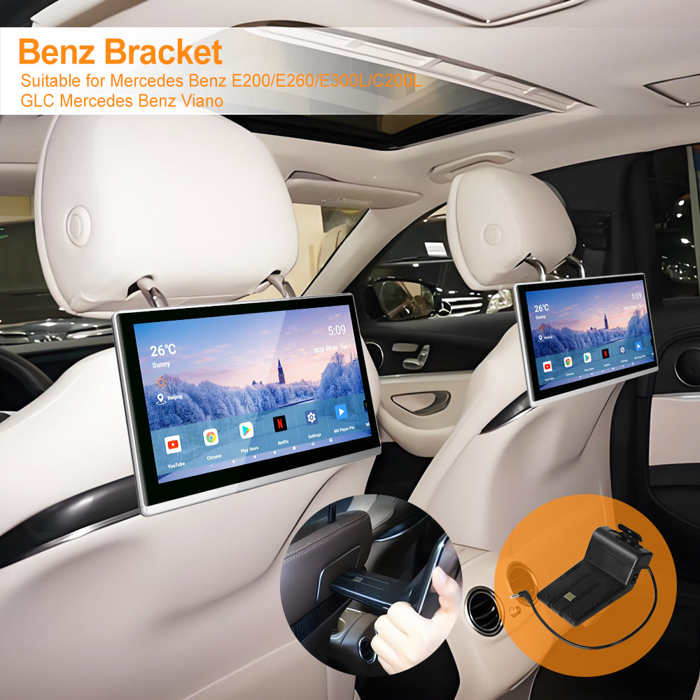 11.6inch 4K Portable Car TV Headrest Monitor Tablet for Cars Back seat,Wireless CO-screen 256 colors Ambient light phone control，WiFi/Bluetooth/HDMI in and out/USB/ Support 4K Video /Master+slave available/Car Display Screen easy Installation