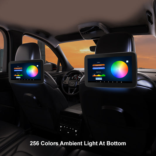 10.1" RK3566, Android 12 Back Seat Car TV,5G WiFi Car Headrest Monitor Tablet Touch Screen,Support Phone Mirror Link/HDMI in+Out/Bluetooth/USB/SD Headrest Video Player (10.1" 2G Ram+32G ROM(1*pc))