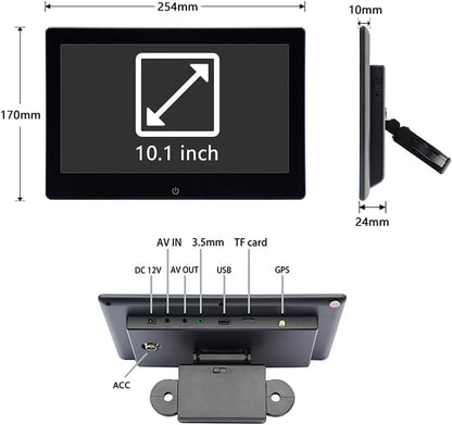 4K Android 12 Portable Car TV Headrest Monitor Back Seat,10.1 Inch Touch Screen Tablet Portable Multi-Media Video Player,Support Phone Wireless Mirror Link,WiFi Bluetooth/RCA/USB & 2G+32GB 1PCS