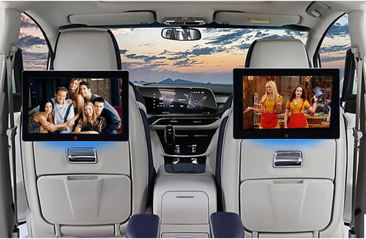 4K Android 12 Portable Car TV Headrest Monitor Back Seat,10.1 Inch Touch Screen Tablet Portable Multi-Media Video Player,Support Phone Wireless Mirror Link,WiFi Bluetooth/RCA/USB & 2G+32GB 1PCS
