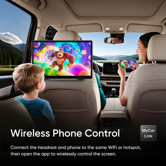 14inch RK3566, Android Portable Car TV Headrest Monitor Tablet for Cars Back seat Support Phone Wireless mirroring Touchscreen with WiFi/Bluetooth/HDMI/USB/Video Player